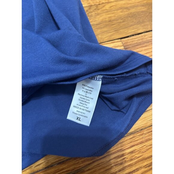 LulaRoe Womens Julia T Shirt Dress Size XL Blue Pink Stretch Knee Length NWT - Picture 6 of 7